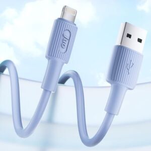 12W 2.4A Usb-A To Lightning iPad Ile Uyumlu Silikon Hızlı Şarj ve Data Kablosu Mavi 1 Metre