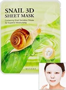 Salyangoz Özlü Onarıcı Yaprak Maske (23G*10EA*2SET) Snail Healing 3D Sheet Mask