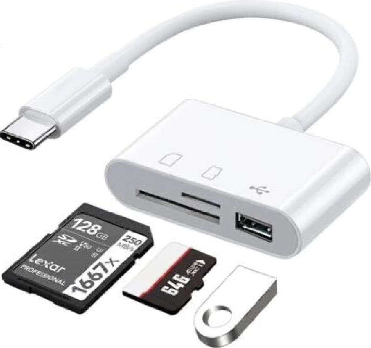 5232 USB Type C To Sd Microsd Tf Kart Okuyucu USB 3in1 Çevirici Dönüştürücü Adaptör