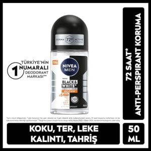 Men Erkek Roll On Deodorant & Invisible Güçlü Etki 50 Ml,72 Saat Anti-Perspirant Koruma