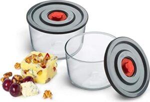 Simax Yuvarlak 2’li Borosilikat Cam Saklama Kabı Seti, 0.35 L x 2, 116×76 Mm, Sızdırmaz Kapak, Mikrodalga-Fırın-Buzdolabı-Bulaşık Makinesi Uyumlu
