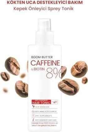 Boom Butter Caffeine Biotine Yavaş Uzayan Kepeklenen Saçlar Için Tonik 150 ml