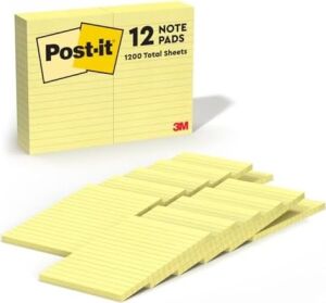 Orijinal Notes, 4 x 6, Lined, Canary Yellow, 12 100-SHEET Ped/paket