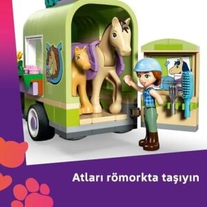 At ve Tay Römorku 42695 – 7 Yaş ve Üzeri Çocuklar Için Autumn ve Matilde Mini Bebekleri ile Yavru Köpek, At, Tay ve Kurbağa Figürleri Içeren Oyuncak Yapım Seti, Hediye Fikri (279 Parça)