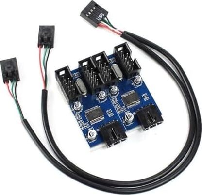 9 Pin USB Çoklayıcı Anakart Için 4 Port USB 2.0 Çoklayıcı