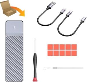 Jeyı Thunderate M.2 (Pcıe) Nvme ve M.2(Ngff) Sata SSD To USB 3.2 Gen2 Çevirici Dönüştürücü Adaptör Harici Taşınabilir SSD Muhafaza Kutusu
