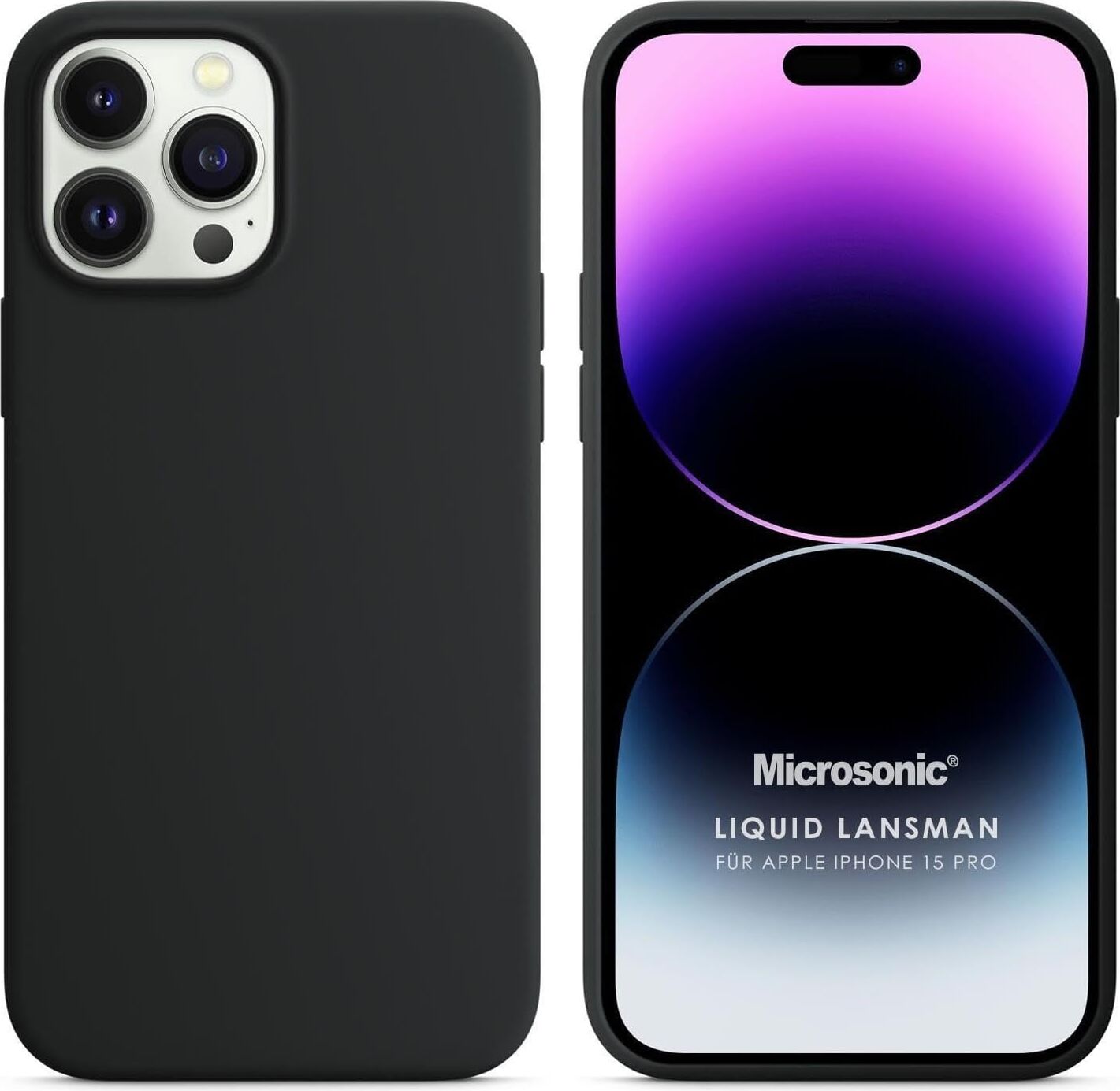 Kılıf Apple iPhone 15 Pro Için Liquid Lansman Silikon Siyah [iphone 15 Pro ile Uyumlu Kılıf - Siyah]