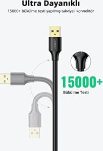 USB 3.0 Uzatma Kablosu, 50 Cm, Siyah