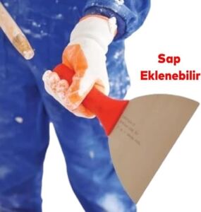 Plastik Saplı Metal Spatula Sıva Duvar Macun Boya Kazıma Ispatulası 14 cm Takılabilir Sap