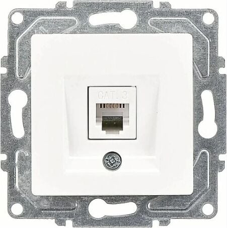 1 Adet Günsan Visage Beyaz Telefon Prizi (Cat3) Çerçevesiz