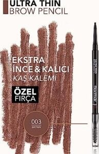 Tx Kaş Kalemi & Fırçası - Ultra Thin Brow Pencil - 003 Brown - 8690604572120 Tex Yeni Model Dese