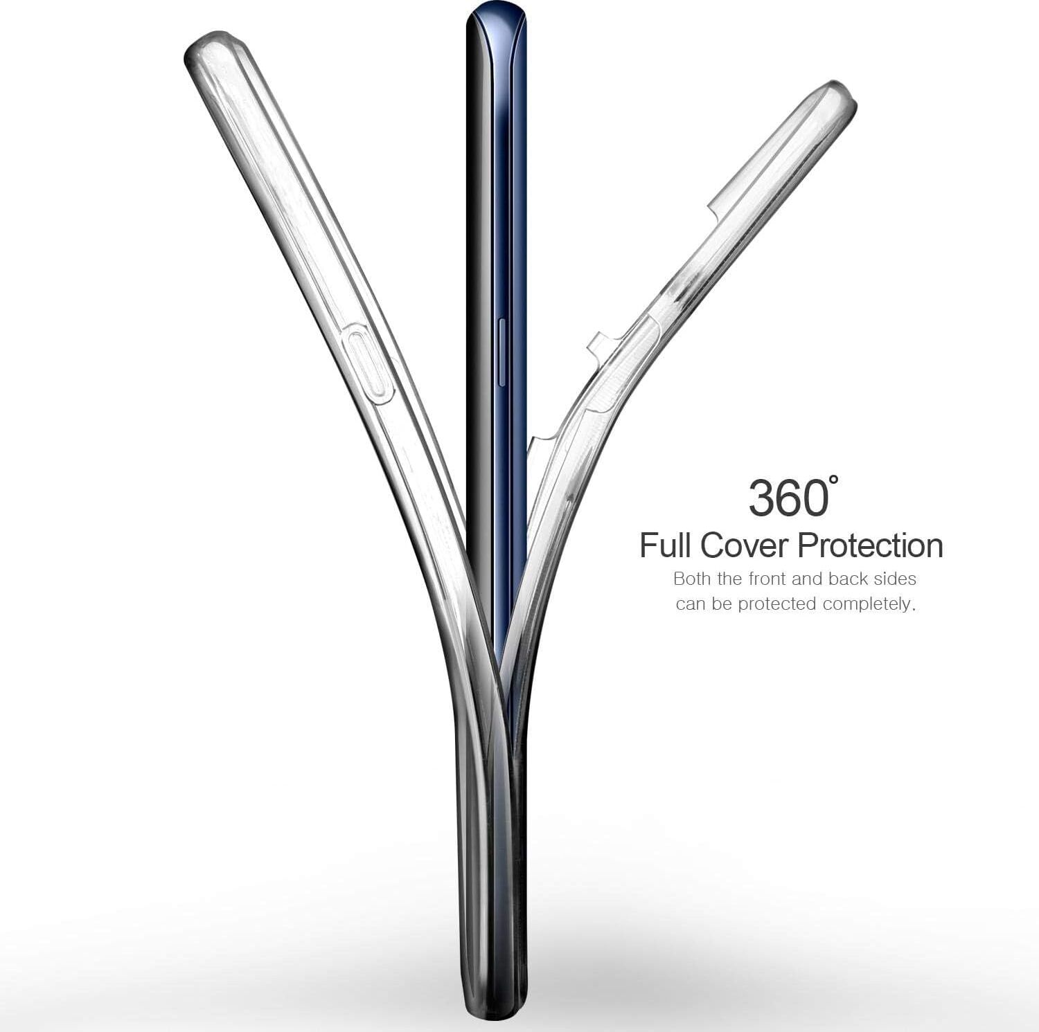 Xiaomi Redmi Note 9 360 Kılıf Şeffaf Ön Arka Silikon Kmp ile Uyumlu