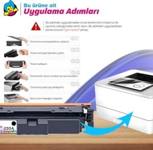 Hp Uyumlu  230A W2300A Muadil Toner Takımı - Çipli / Color Laserjet Pro 4203DN / 4203DW / 4303DW / 4303FDN / 4303FDW