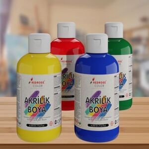 Ana Renkler Akrilik Boya 4'lü Set 4X250GR
