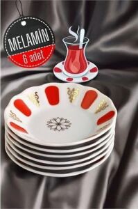 Melamin Çay Tabağı 6 Adet