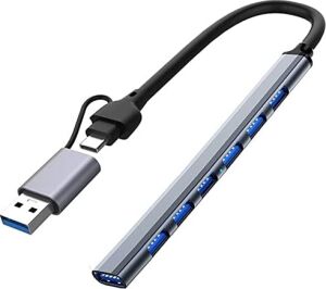 Type-C USB 3.0 7 Portlu Hub Otg Çoğaltıcı Pc Telefon Bilgisayar Uyumlu Veri Aktarımı Mouse Klavye Bağlantısı ADS303D
