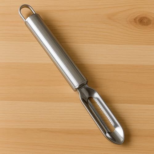 Paslanmaz Çelik Sebze ve Meyve Soyucu, Çift Yönlü Süper Keskin Bıçaklı, Ergonomik ve Kaymaz Saplı Profesyonel Soyacak, Havuç, Salatalık, Patates ve Elma Için, Bulaşık Makinesinde Yıkanabilir