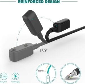 Watch Fit 2 ile Uyumlu Akıllı Saat Için Manyetik USB Şarj Kablosu  Watch Fit 2 ile Uyumlu Kablo Siyah