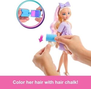 Dream Besties  Ile Hazırlan Şekillendirilmiş Saçlı  'malibu' Bebek, Sürpriz Saç Aksesuarları ve 15'ten Fazla Görünüm, JGG38