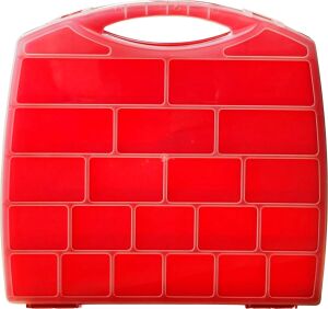 20 Bölmeli Organizer, Küçük Parçalar Saklama Kutusu, Şeffaf Plastik Alet Düzenleyici Saklama Kutusu Vidalar, Cıvatalar, Çiviler, Boncuk Için Avandanlık Kırmızı