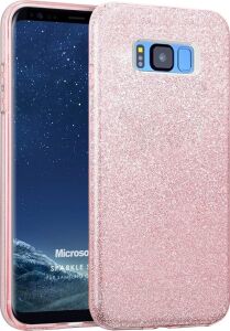 Galaxy S8 Plus Kılıf Sparkle Shiny Rose