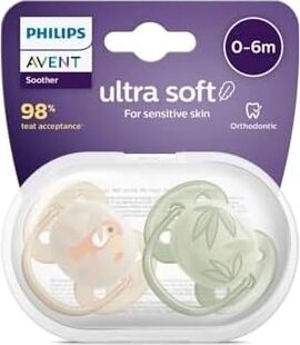 Ultra Hava Emziği Ortodontik ve Bpa, Ekstra Havalandırma Delikleri 0-6 Ay (Erkek Tasarımı) 2'li Paket