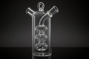 Çift Hazneli Cam Premium Yağdanlık ve Sirkelik (BOMBELI).434 ml Şık,zarif Tasarım,velor Home