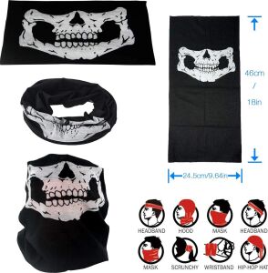 Motorcu Boyunluk Baf Buff Bandana 25X48 cm Model 7
