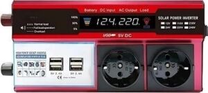 12V 2000W Modifiye Sinüs Inverter Araç ve Güneş Enerjisi Uyumlu, Çift Usb, Çift Priz ve Çakmaklık Eco Lounge