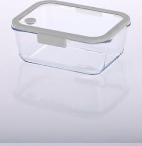 Glace Vakumlu Cam Saklama Kabı 1900ML Gri
