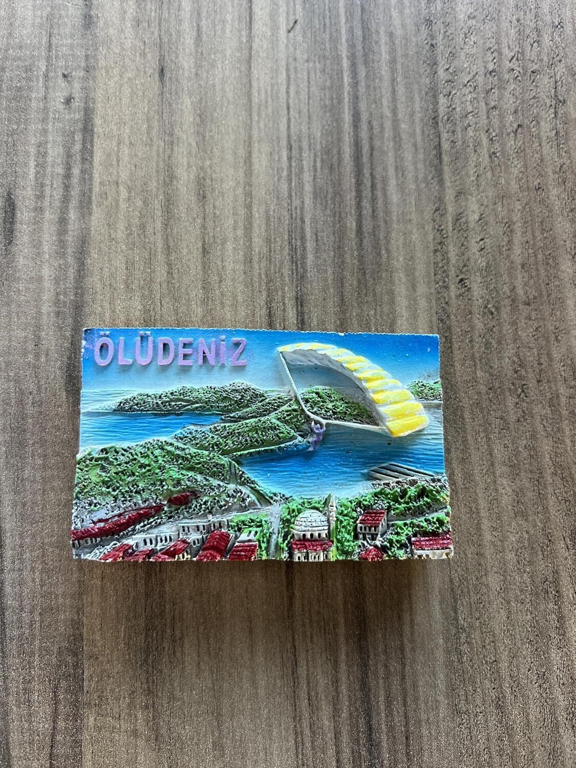 Ölüdeniz Manzaralı Dekoratif Turistik Buzdolabı Magneti, El Yapımı, 3 Boyutlu Tasarım