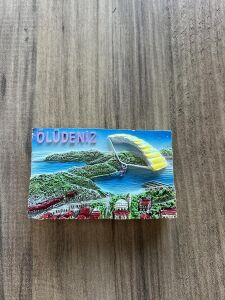 Ölüdeniz Manzaralı Dekoratif Turistik Buzdolabı Magneti, El Yapımı, 3 Boyutlu Tasarım