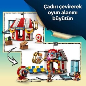 One Pıece Palyaço Buggy'nin Sirk Çadırı 75637 – 8 Yaş ve Üzeri Anime ve Korsan Severler Için Renkli Sirk Temalı Dekoratif Oyuncak Yapım Seti, Koleksiyonluk Minifigürlü Model (573 Parça)