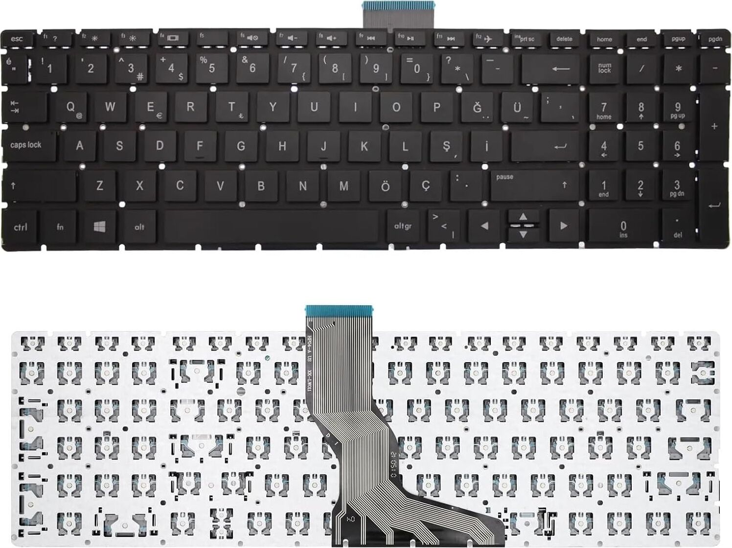 Notebook Klavye - Siyah-Işıksız - Pavilion - 15-Bw, 15-BW0XX, 15-Ra, 15-RA0XX, 15-Rb, 15-RB0XX, 15-Br, 15-BR0XX, 15S-EQ, 15S-FQ, TPN-Q201, TPN-Q222, TPN-Q230 Muadili ile Uyumlu - HP-064