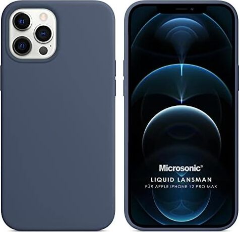 Apple iPhone 12 Pro Max Için Kılıf Liquid Lansman Silikon Gri [iphone 12 Pro Max ile Uyumlu Kılıf - Gri]