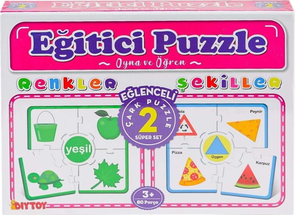 7194 Çark Puzzle Renkler Şekiller