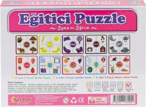 7194 Çark Puzzle Renkler Şekiller