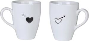 Porselen Pretty 2 Parça Mug Bardak
