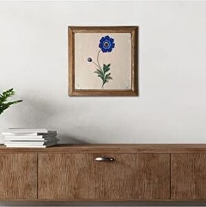 Ebru Sanatı Taş Duvar Tablosu - Ahşap Çerçeveli Taş Tablo - 25X25 cm - Dekoratif Duvar Sanatı - Modern Ev ve Ofis Duvar Dekoru W1-136