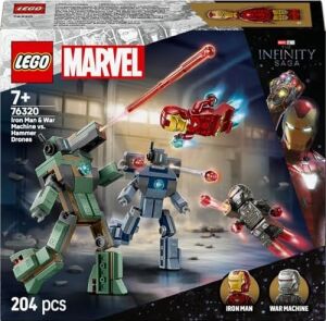 ǀ Iron Man ve War Machine, Hammer Insansız Hava Araçlarına Karşı 76320-7 Yaş ve Üzeri Süper Kahraman Seven Çocuklar Için Yaratıcı Oyuncak Yapım Seti, Harika Hediye Fikri (204 Parça)