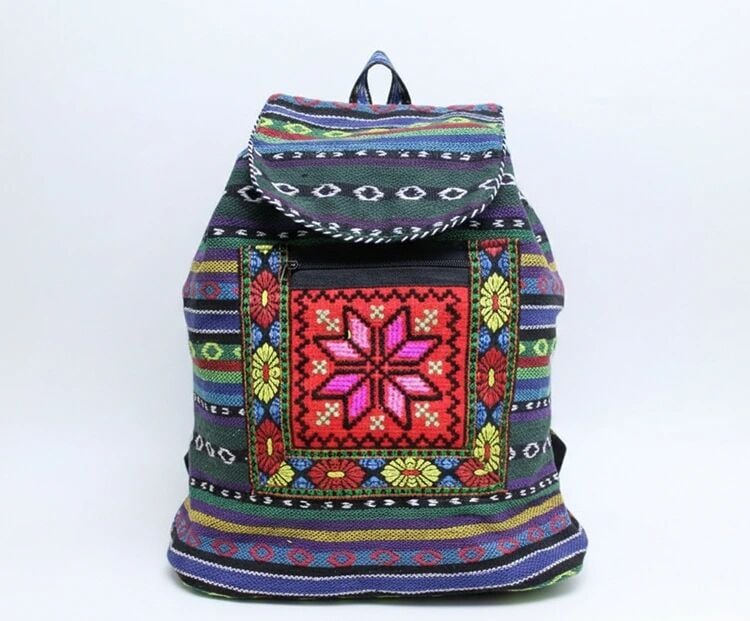 Kilim Desenli Sırt Çantası