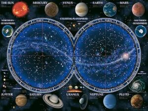 1500P Puzzle Gök Haritası, Yapboz