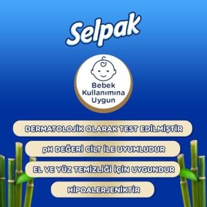 Organik Bambu Badem Sütlü Islak Mendil 1X50