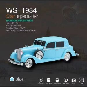 Bluetooth Hoparlör Mavi Renk, Şarjlı, Fm Radyo, Sd Kart, Usb, Çoklu Bağlantı, 1 Yıl Garantili