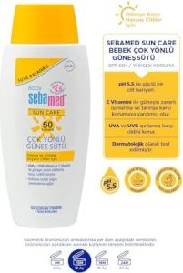 Uva - Uvb Filtresi ve E Vitamini Etkili Çok Yönlü Koruyucu Çocuk Güneş Sütü 50 Spf 100 ml
