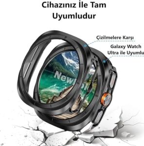 Samsugn Galaxy Watch 7 Ultra 47MM Kasa Koruyucu Kılıf Şeffaf – Tam Uyumlu Sert Pc Darbeye Dayanıklı Galaxy Watch 7 Ultra ile Uyumlu Kapak Akıllı Saat Kılıfı (Şeffaf)