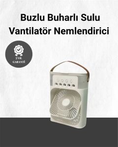 Spreyli Mini Masaüstü Fan | 500ML Su Hazneli, 3 Kademeli Soğutucu