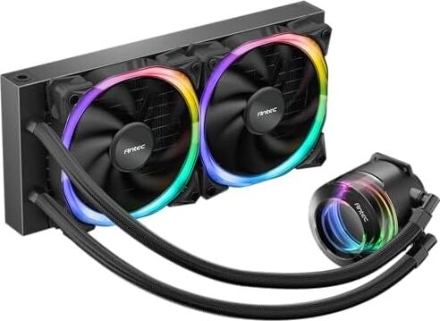 Antec Vortex 240 All-In-One Argb Cpu Sıvı Soğutucu, 240MM Radyatör, Intel ve Amd Soket Uyumlu, Antec Fusion Pwm Argb Fan, 3-Pin, 12V, Siyah