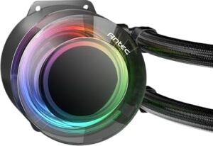 Antec Vortex 240 All-In-One Argb Cpu Sıvı Soğutucu, 240MM Radyatör, Intel ve Amd Soket Uyumlu, Antec Fusion Pwm Argb Fan, 3-Pin, 12V, Siyah