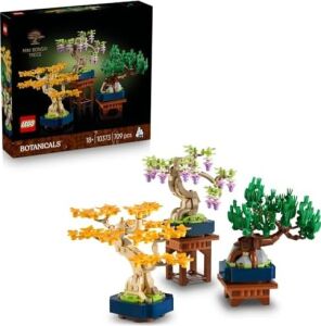 Mini Bonsai Ağaçları 10373 – Bitki Tutkunu Yetişkinler Için Ginkgo, Wisteria ve Siyah Çam Ağaçlarından Oluşan Dekoratif Bitki Modeli, Yaratıcı Hediye Fikri (709 Parça)